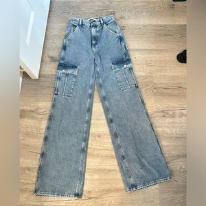 Pacsun ultra high flare rise carpenter pants.